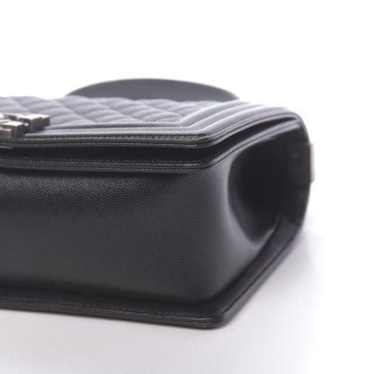 Chanel Caviar Quilted Medium Boy Flap Black 10 of 11