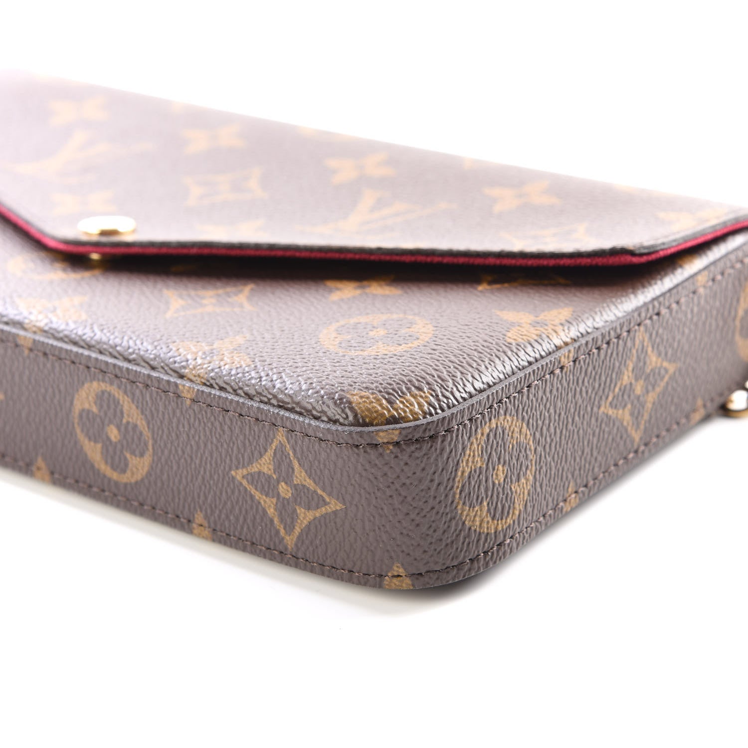 Louis Vuitton Monogram Pochette Felicie Chain Wallet Fuchsia 6 of 11