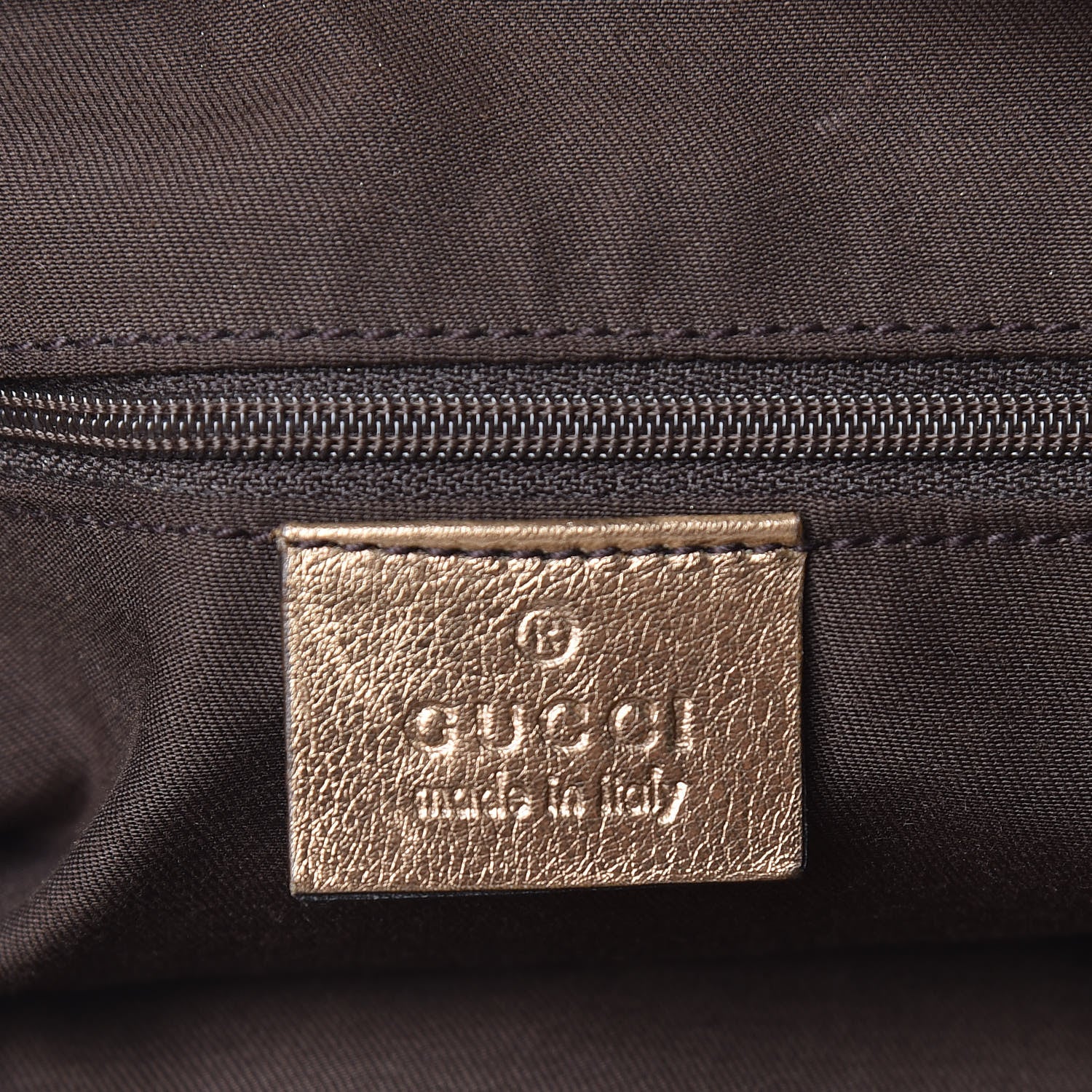 Gucci Satin Monogram Abbey Messenger Bag Metallic Bronze 6 of 10