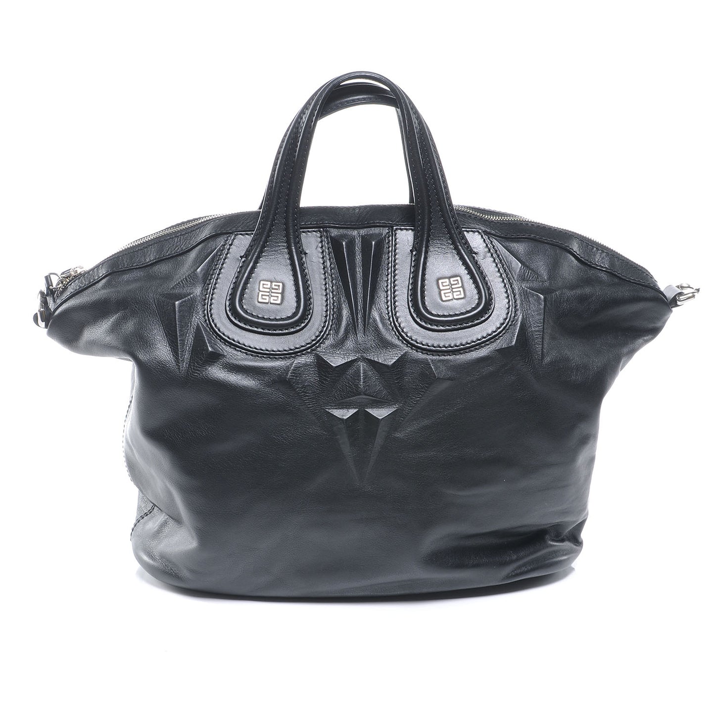 Leather 3D Stud Medium Nightingale Black