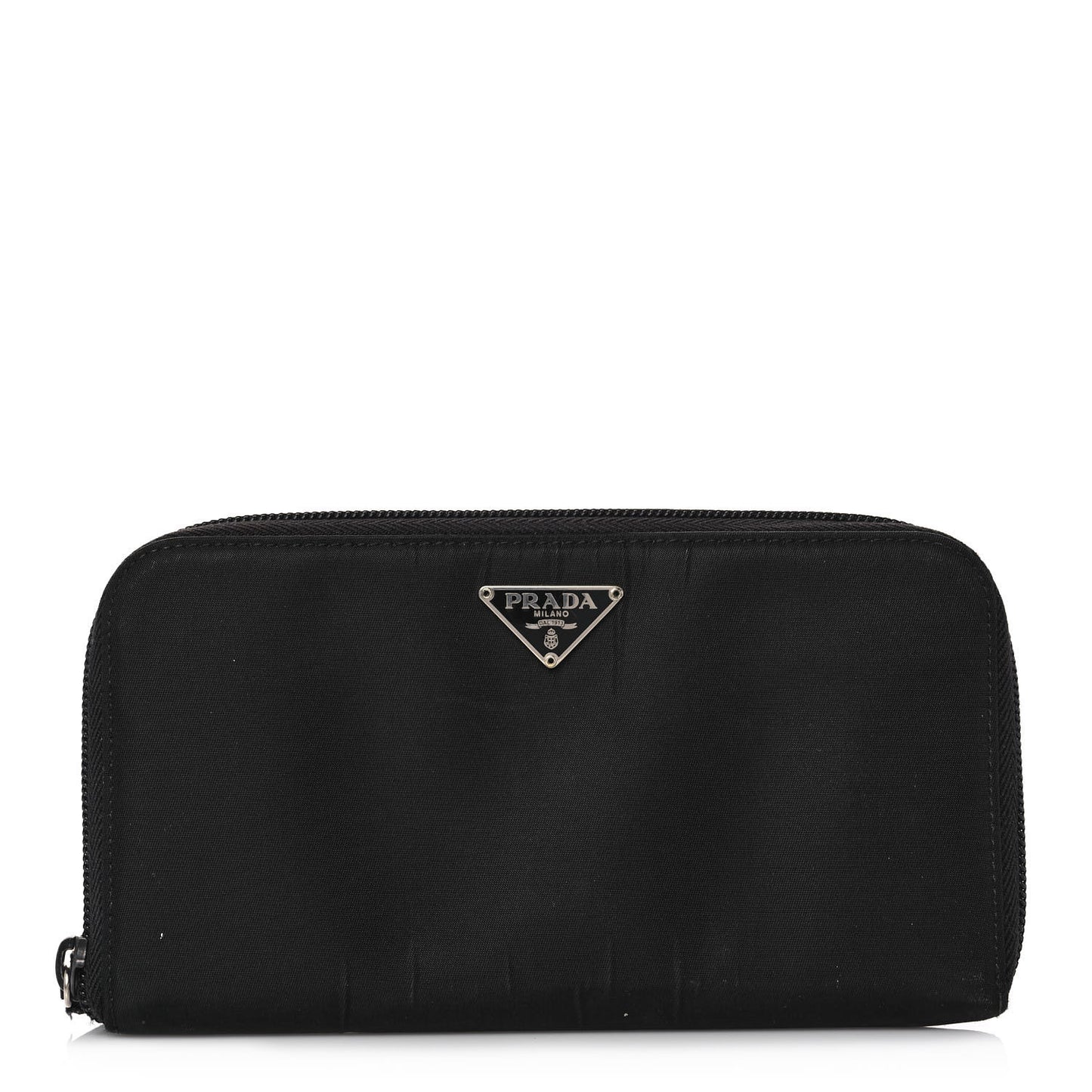 Tessuto Nylon Zip Around Wallet Black