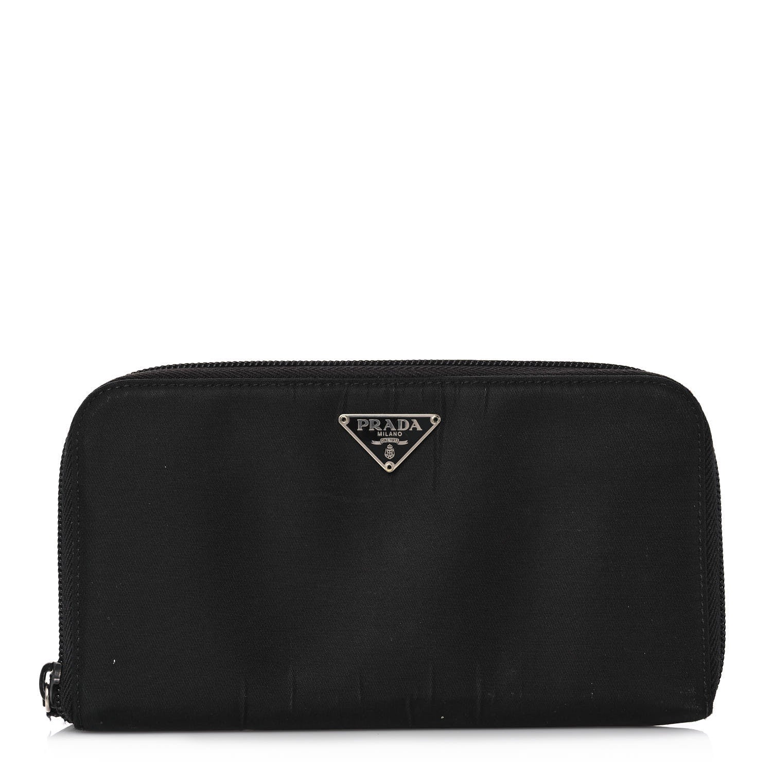 Prada Tessuto Nylon Zip Around Wallet Black 1 of 12