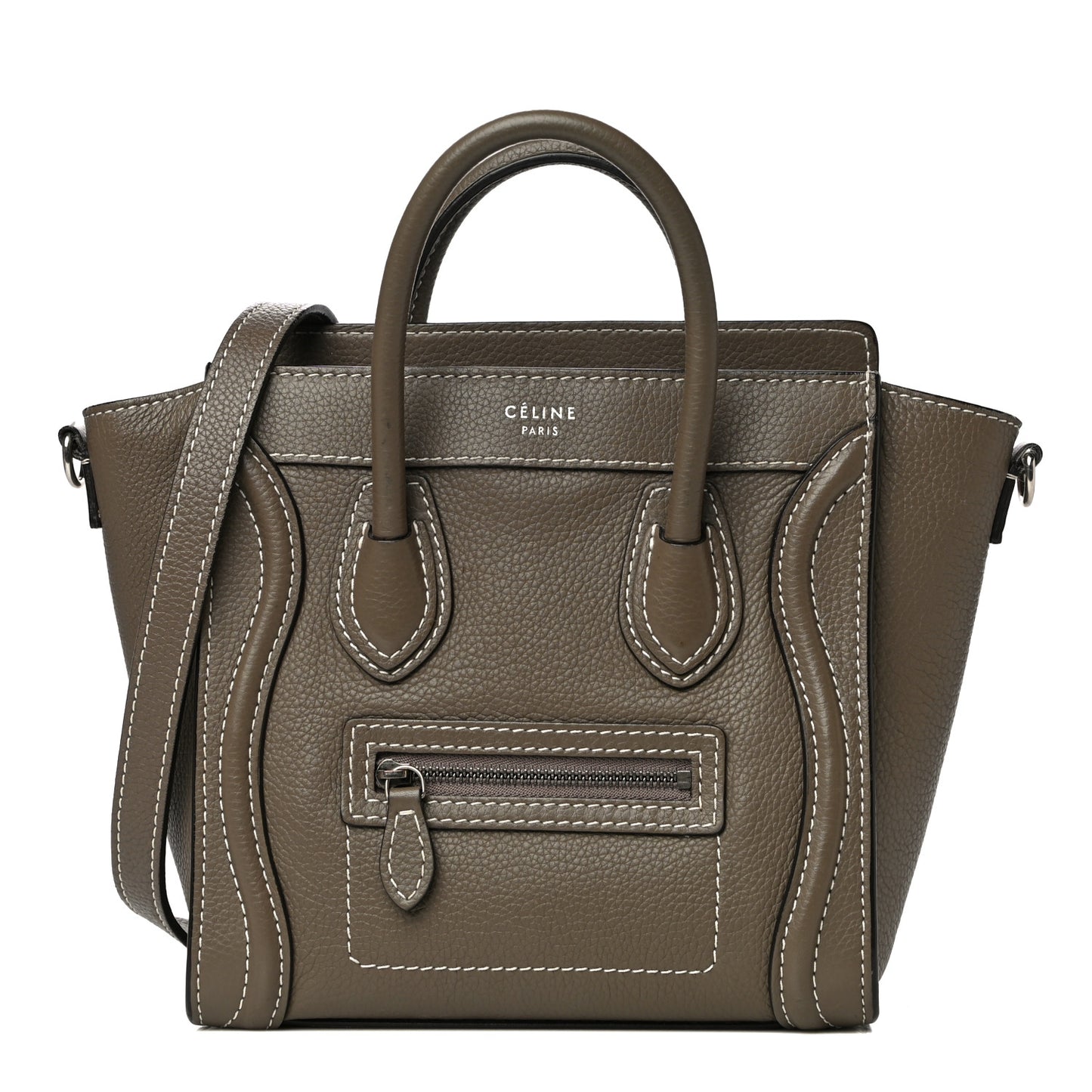 Drummed Calfskin Nano Luggage Souris