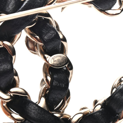 Chanel Lambskin Pearl Strass Sergeant Chanel Brooch Gold 4 of 4