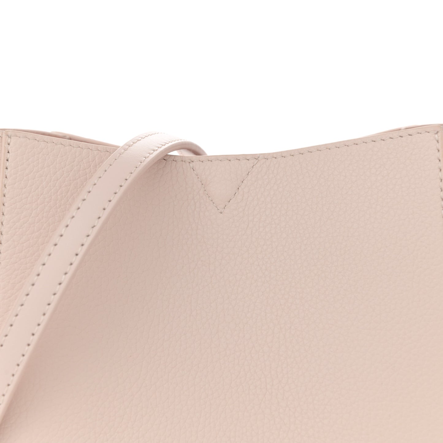 Calfskin Spiked Mini Cabachic Mini Bucket Bag Leche