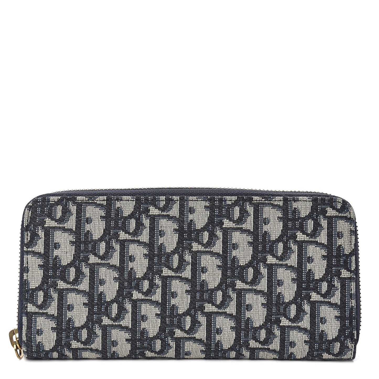 Oblique Zip Around Wallet Blue