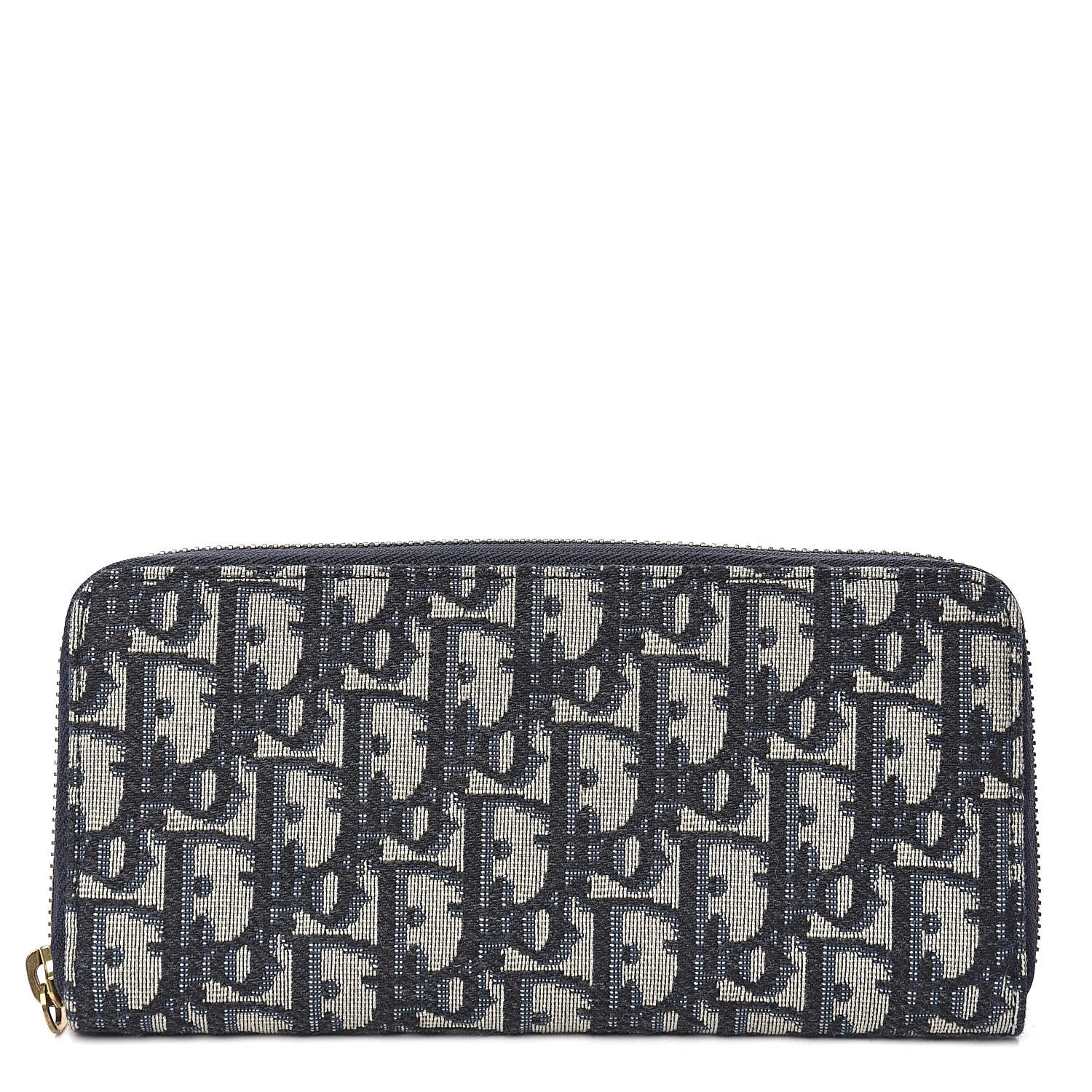 Christian Dior Oblique Zip Around Wallet Blue 1 of 8