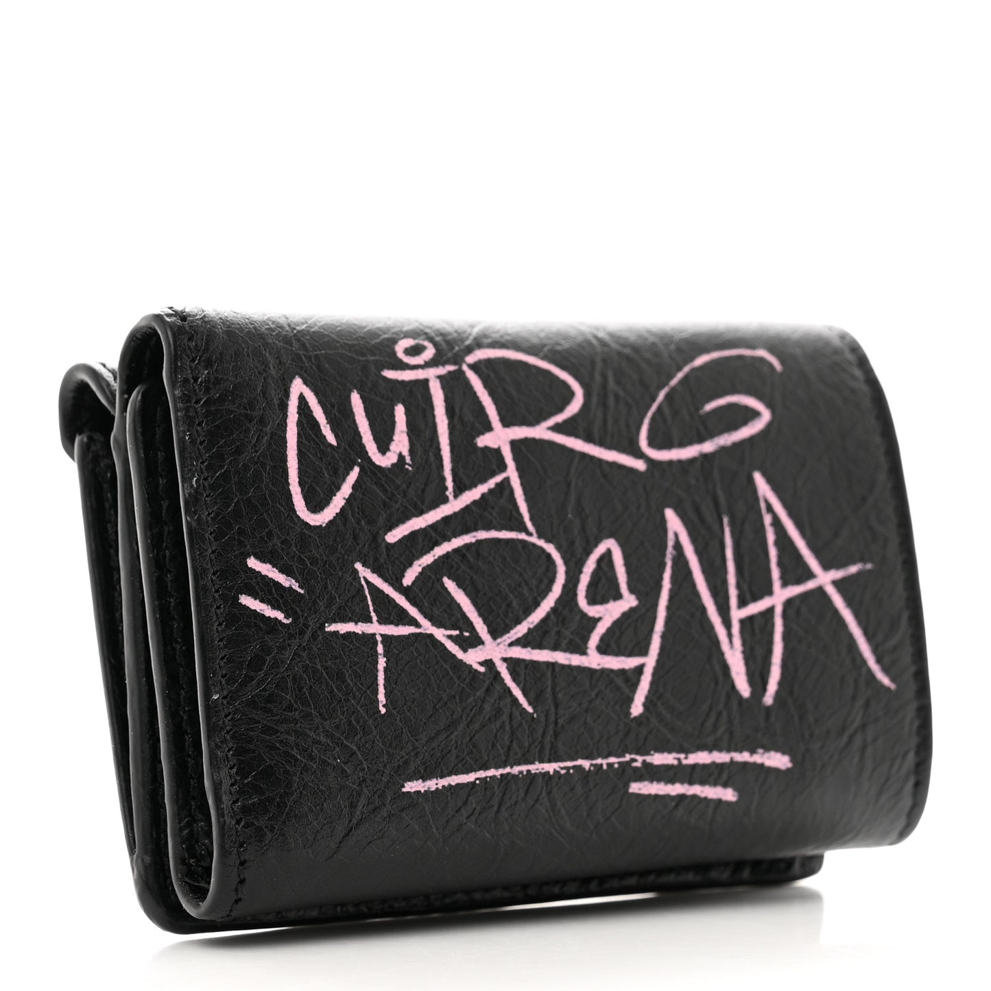 Agneau Graffiti Mini Papier Wallet Black Multicolor