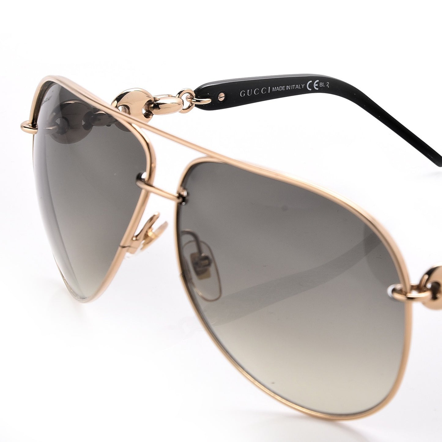 Marina Chain Aviator Sunglasses GG 4225/S Gold Black