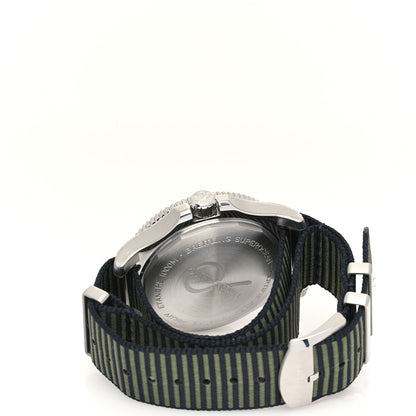 Breitling Stainless Steel Nylon 44mm Super Ocean Chronometer Automatic Watch Green A17367 4 of 5