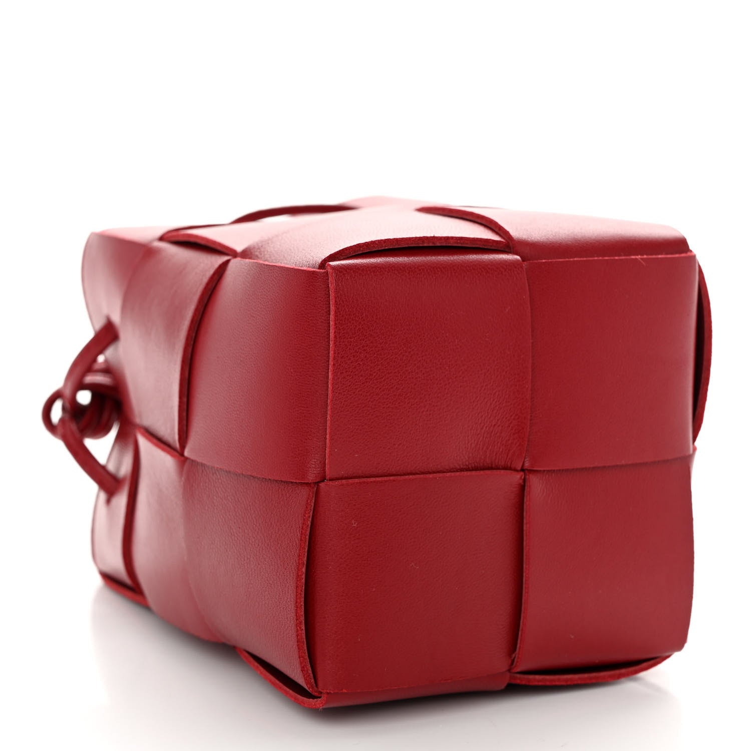 Bottega Veneta Nappa Maxi Intrecciato Mini Cassette Bucket Bag Dark Red 4 of 9