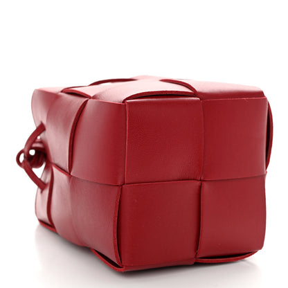 Bottega Veneta Nappa Maxi Intrecciato Mini Cassette Bucket Bag Dark Red 4 of 9