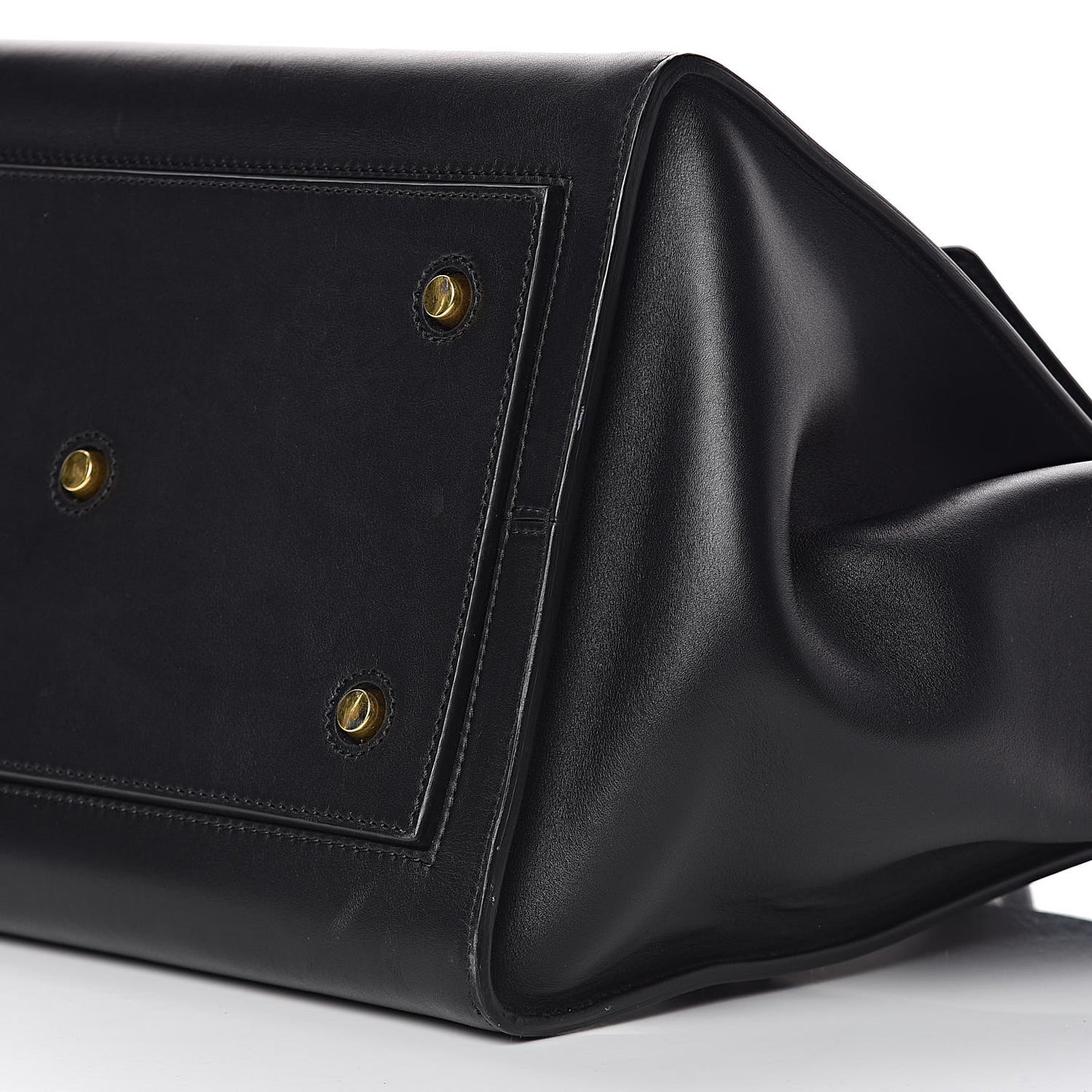 Smooth Calfskin Medium Tie Knot Tote Black