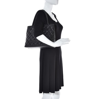 Chanel Caviar Quilted Medallion Tote Black 2 of 7