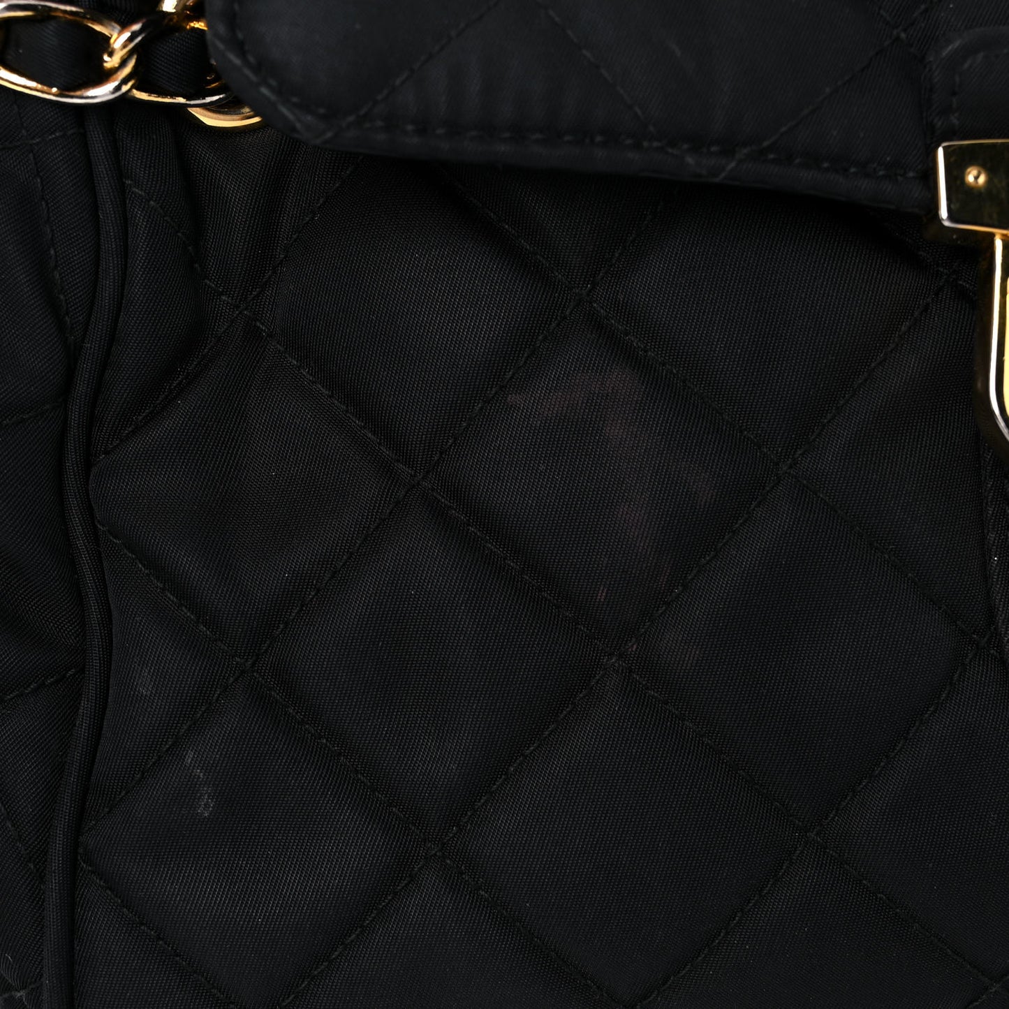 Nylon Tessuto Impuntu Quilted Flap Black