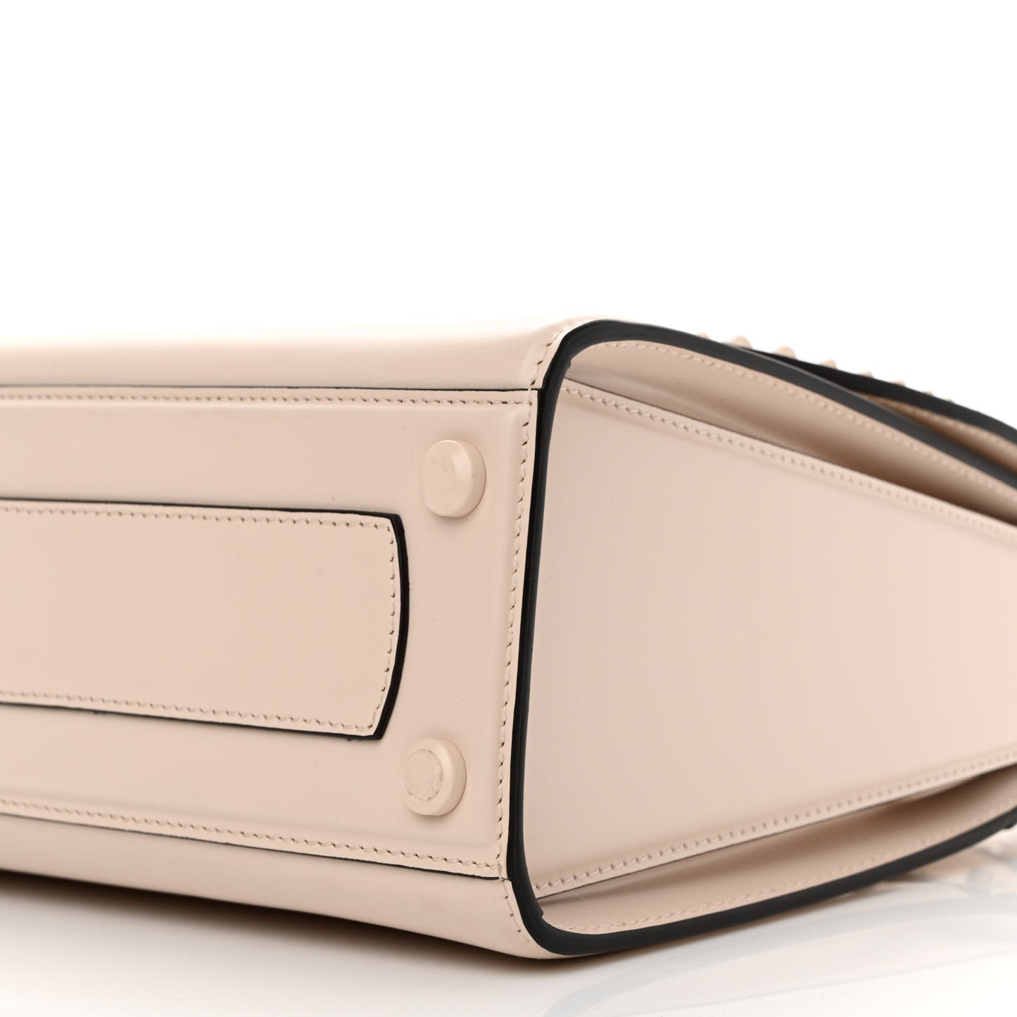 Smooth Calfskin Woven Small Boxyz Bone