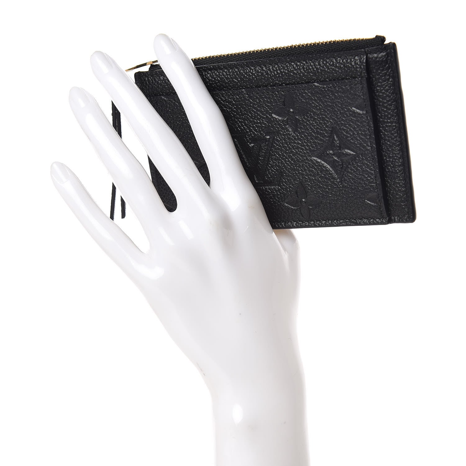 Louis Vuitton Empreinte Zipper Card Holder Black 2 of 8