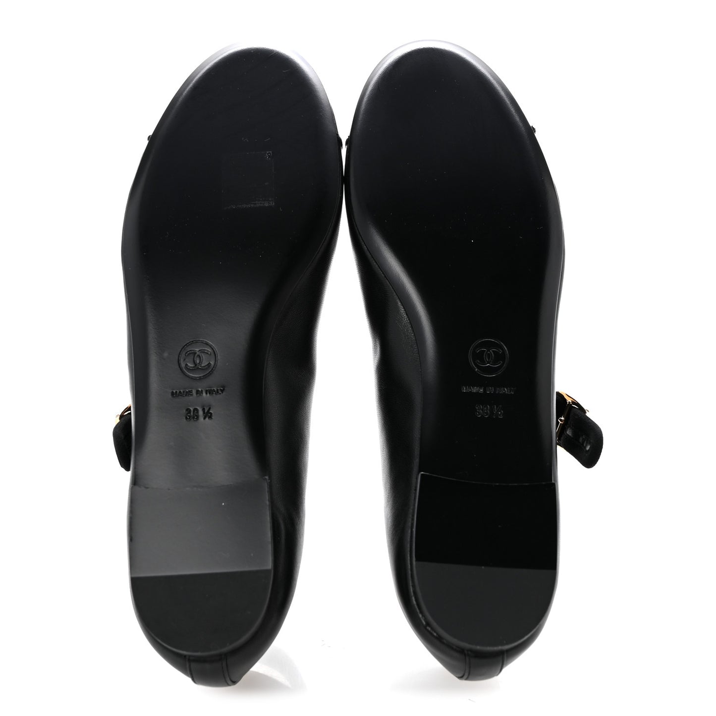 Lambskin Mary Jane Flats 38.5 Black