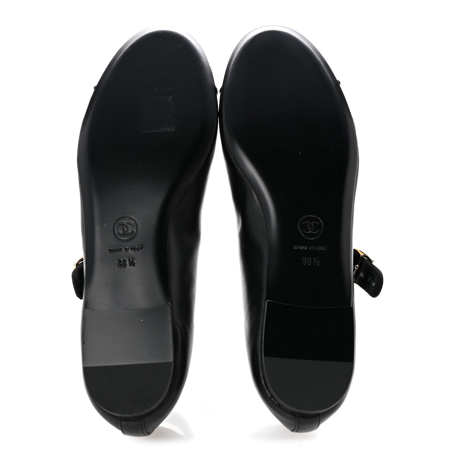 Chanel Lambskin Mary Jane Flats 38.5 Black 6 of 10