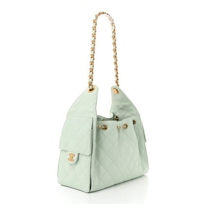 Chanel Caviar Quilted Small Chanel 25 Handbag Light Green 3 of 10