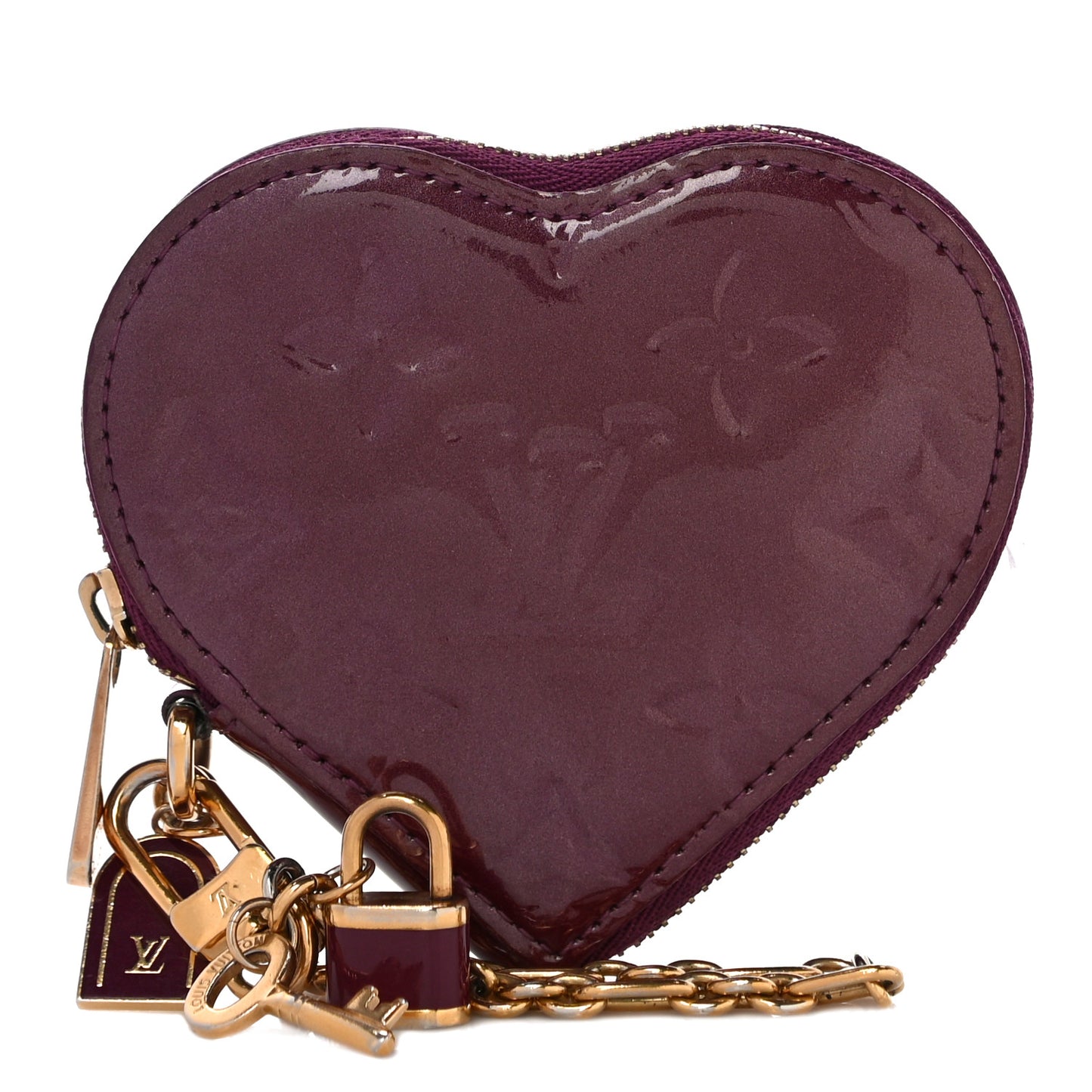 Vernis Heart Coin Purse Violet
