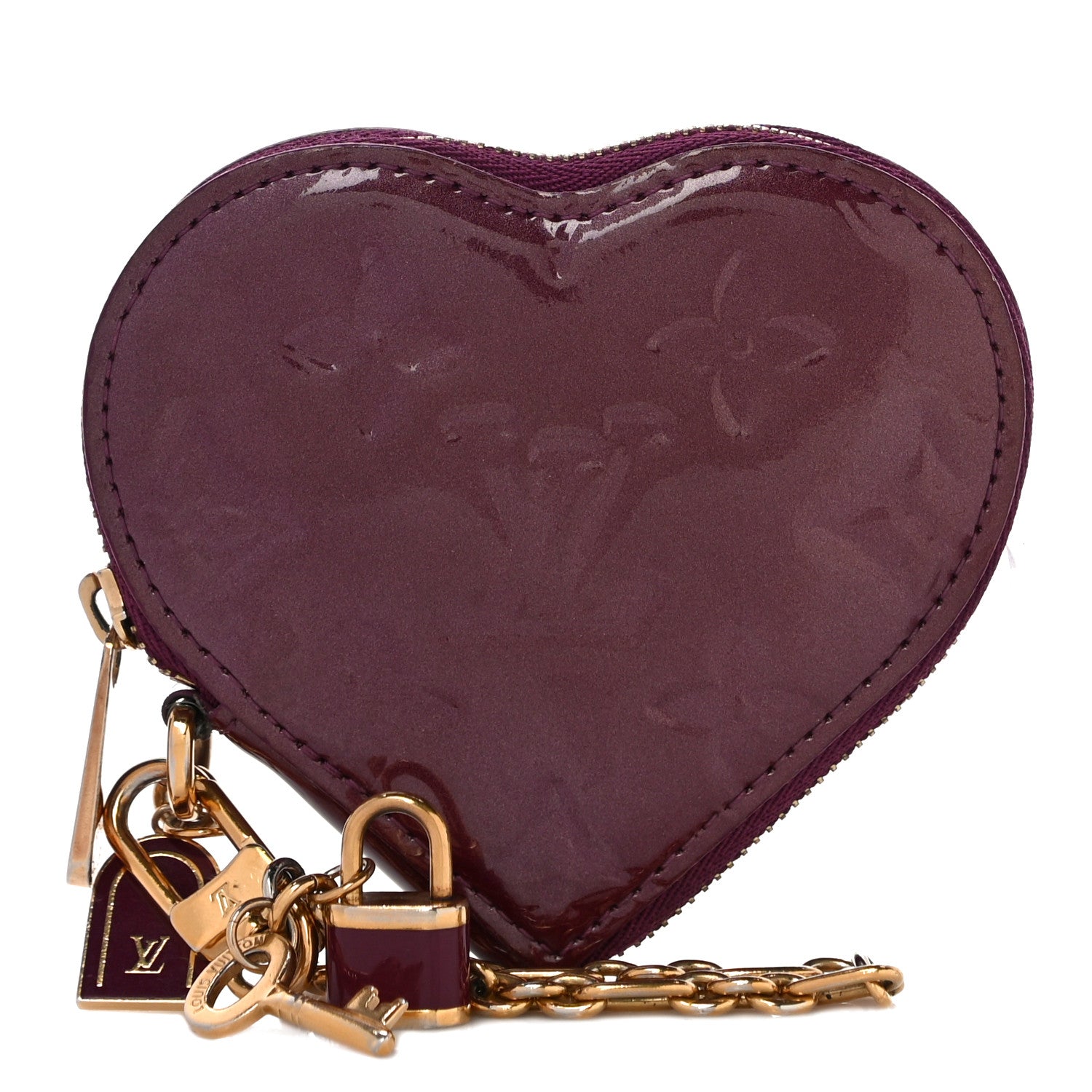 Louis Vuitton Vernis Heart Coin Purse Violet 1 of 15