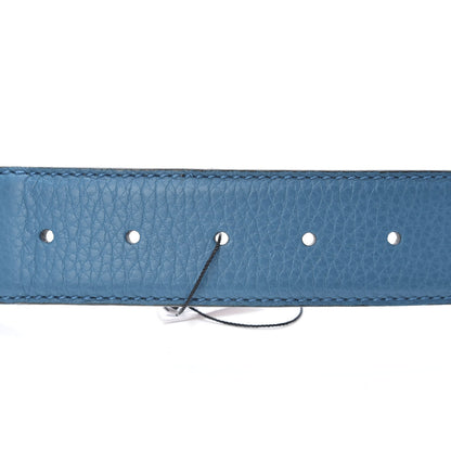Gucci Calfskin Canvas Web Interlocking G Belt 90 36 Light Blue 4 of 5