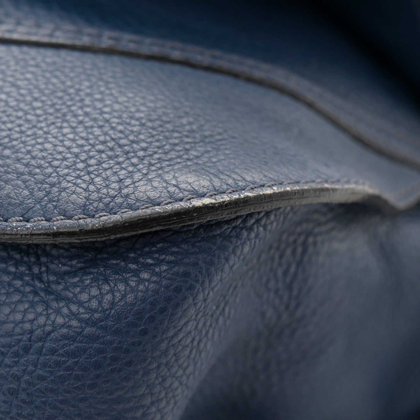 Calfskin Medium Marcie Satchel Royal Navy