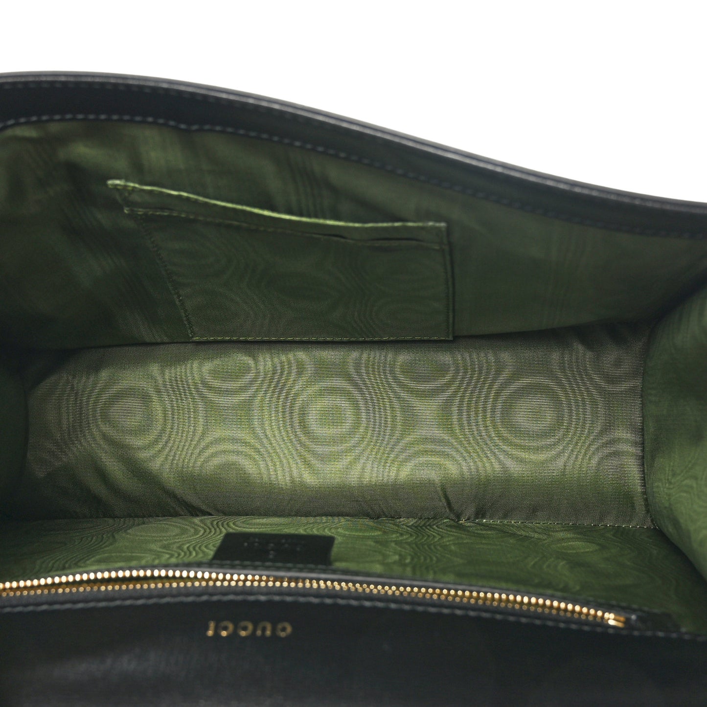 Textured Calfskin Medium Torchon GG Ring Shoulder Bag Black