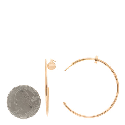 Cartier 18K Pink Gold Large Juste Un Clou Hoop Earrings 2 of 5