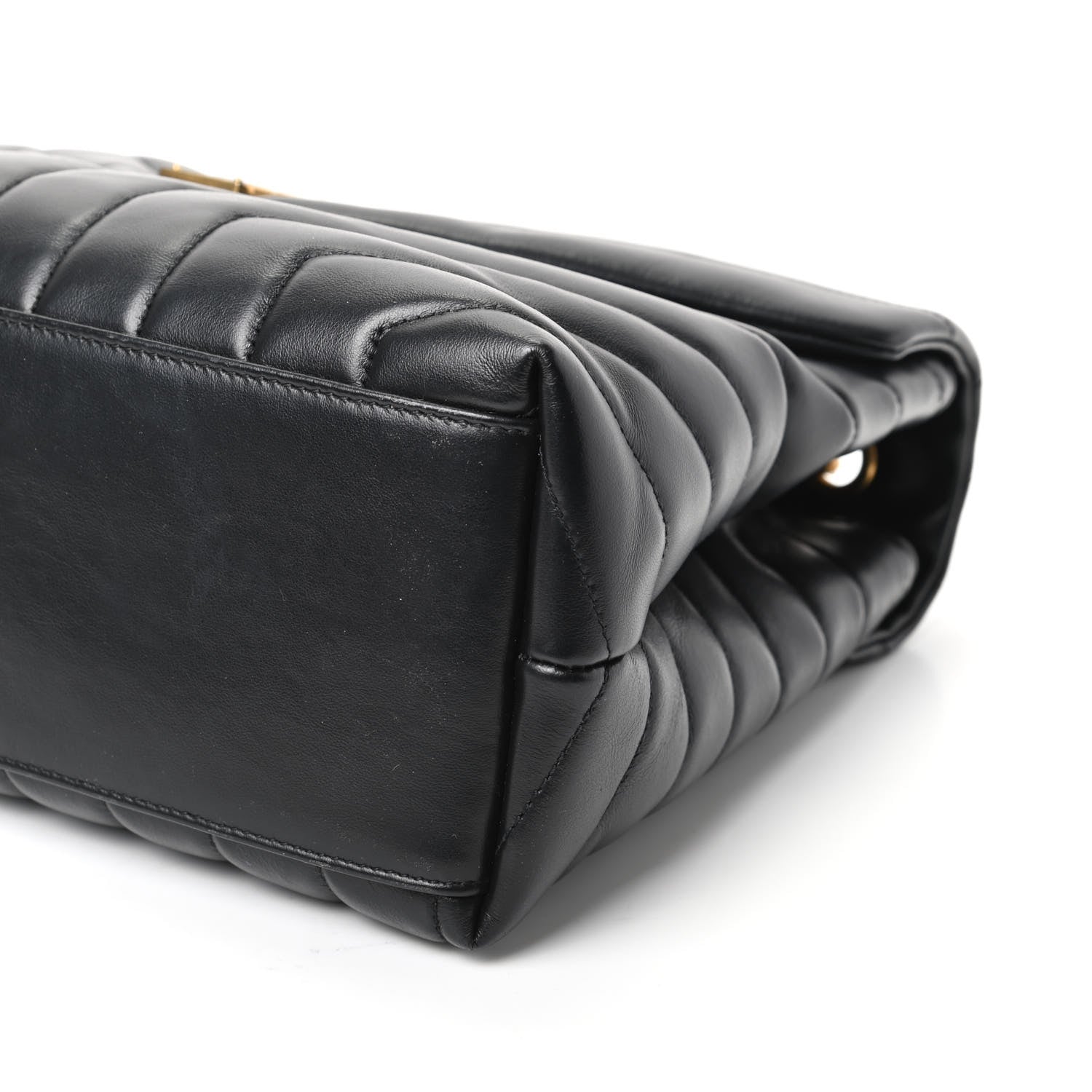 Saint Laurent Calfskin Y Quilted Monogram Medium Loulou Chain Satchel Black 8 of 8