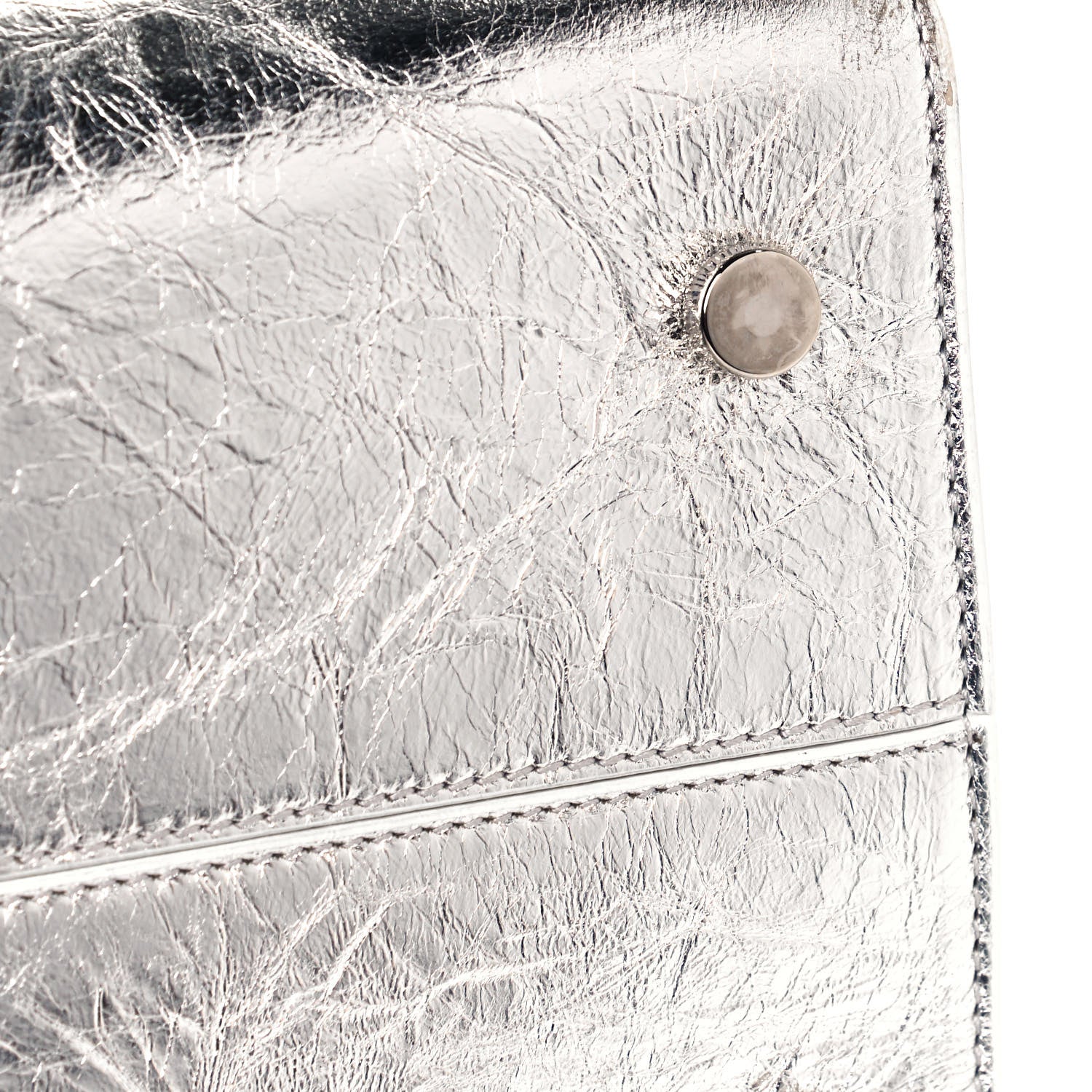 Christian Dior Metallic Calfskin Medium Diorever Flap Silver 15 of 17