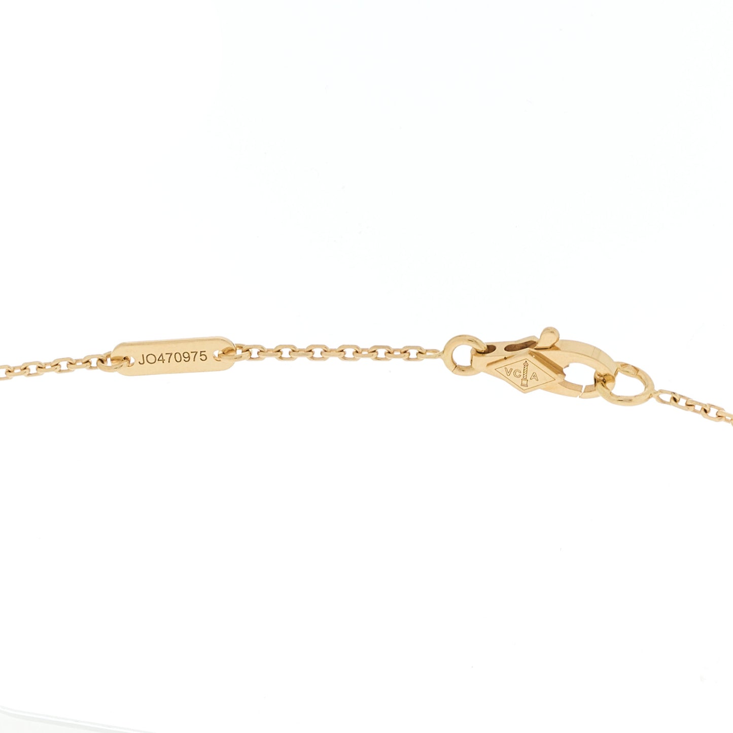 18K Yellow Gold Mother of Pearl Sweet Alhambra Pendant Necklace