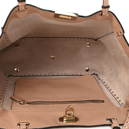 Valentino Garavani Pebbled Calfskin Medium Rockstud Tote Skin Sorbet 4 of 10