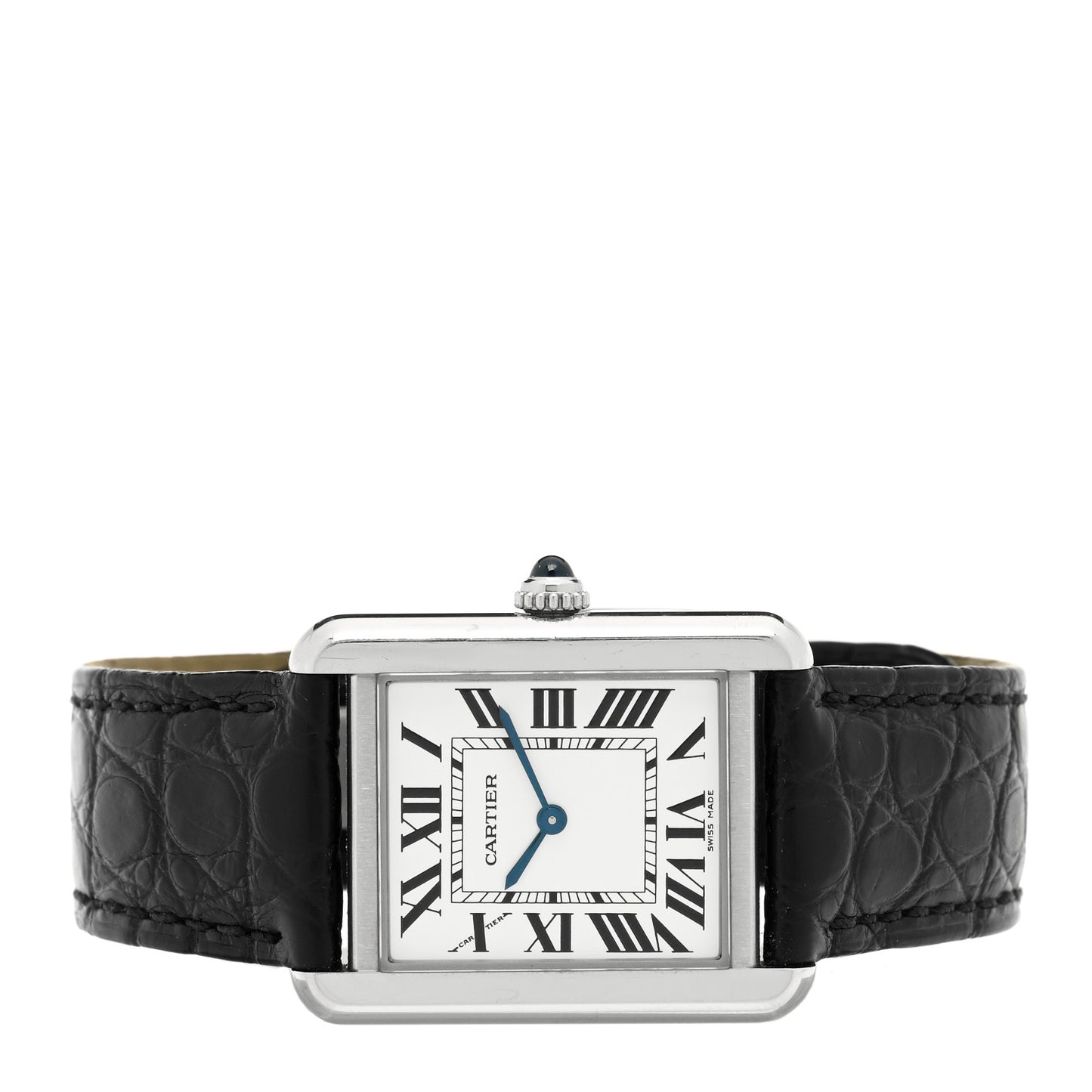 Stainless Steel Calfskin 24mm Tank Solo Quartz Watch