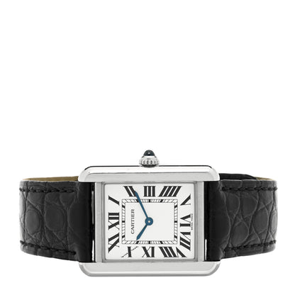 Cartier Stainless Steel Calfskin 24mm Tank Solo Quartz Watch 2 of 4