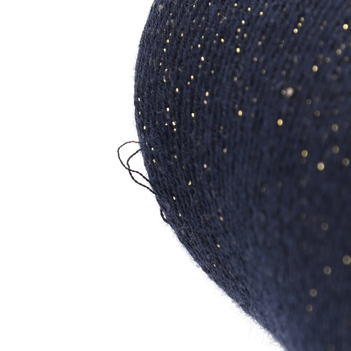 Lurex Canvas Medium Deauville Tote Navy Blue Gold