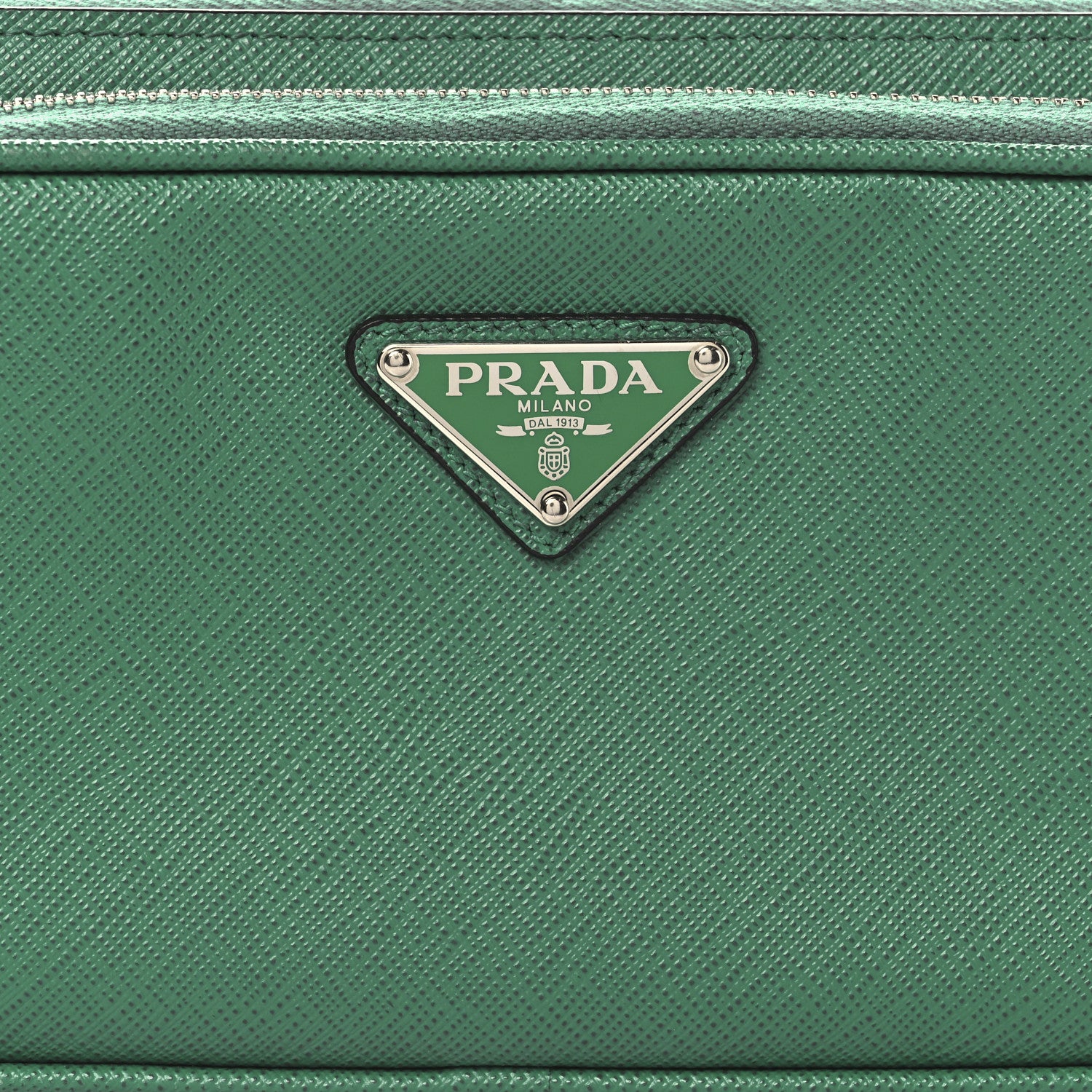 Prada Saffiano Travel Double Zip Belt Bag Mango 8 of 11