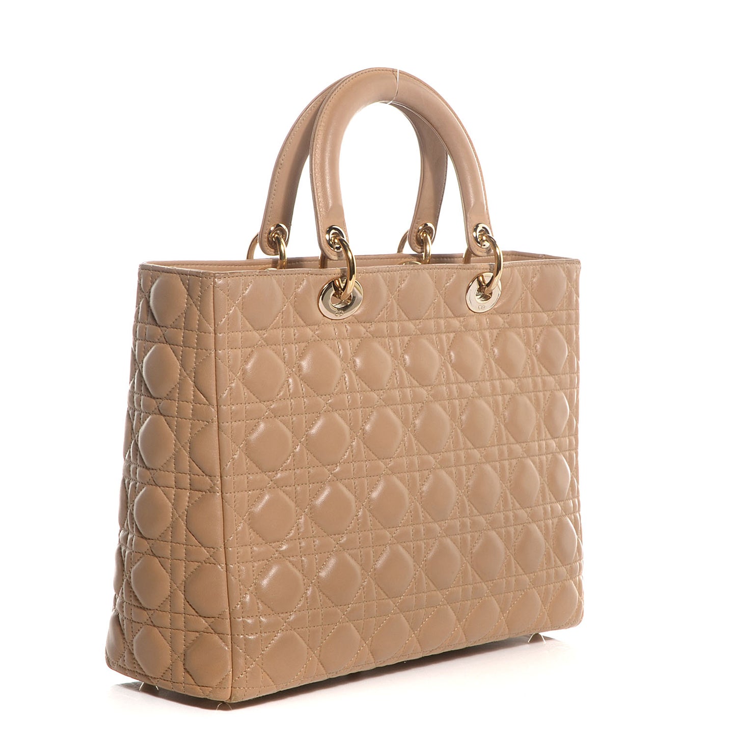 Lambskin Cannage Large Lady Dior Beige