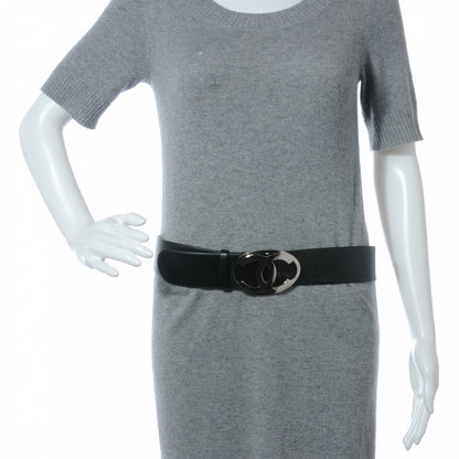 Chanel Leather CC Logo Belt 85 34 Black 2 of 6