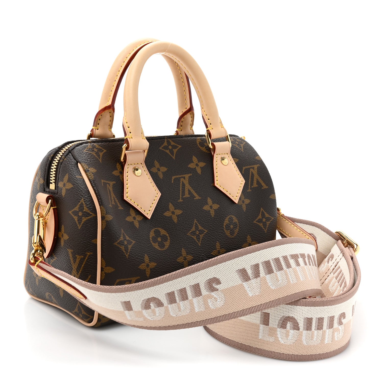 Louis Vuitton LOUIS VUITTON Monogram Speedy Bandouliere 20 Beige 3 of 12