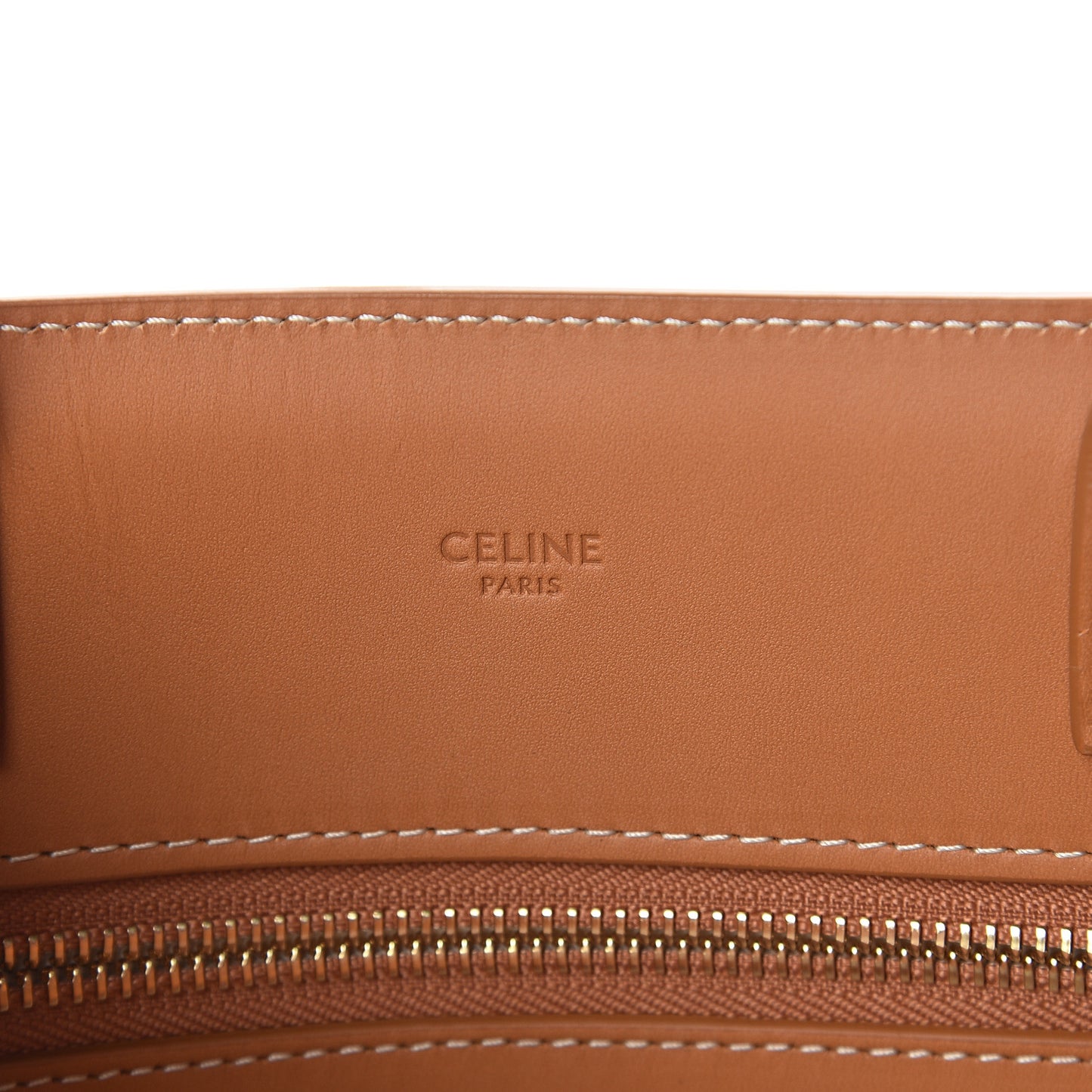 Canvas Calfskin Small Vertical Cabas Natural Tan