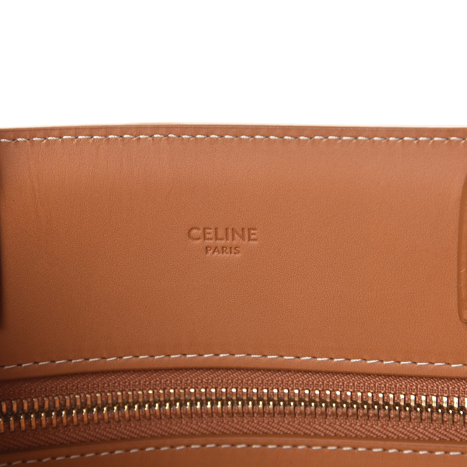 Celine Canvas Calfskin Small Vertical Cabas Natural Tan 5 of 8