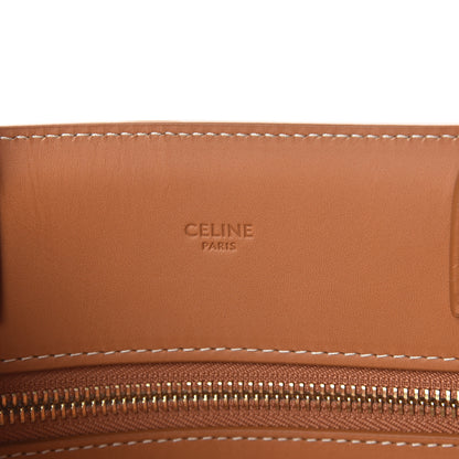 Celine Canvas Calfskin Small Vertical Cabas Natural Tan 5 of 8