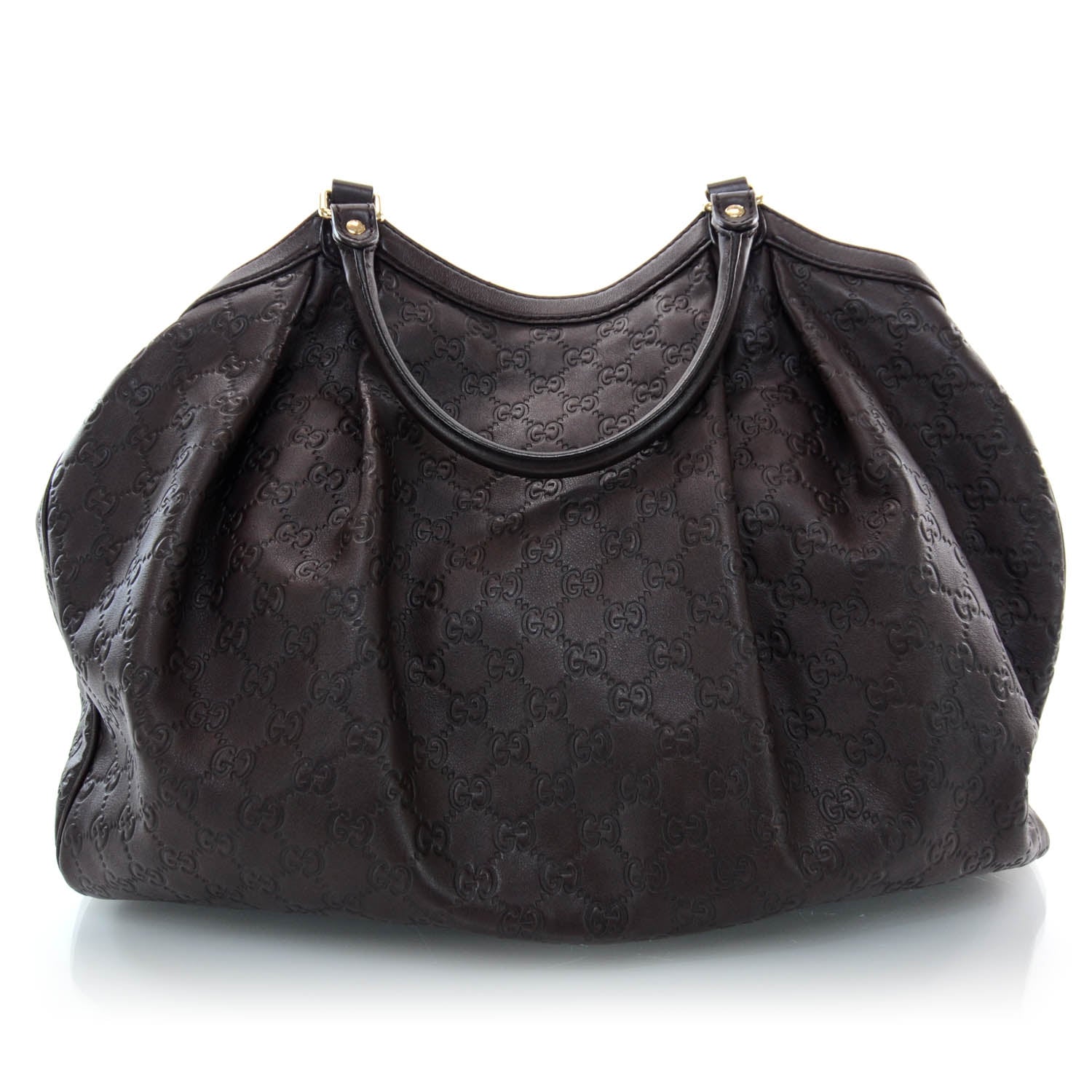 Gucci Guccissima Signature Large Sukey Tote Chocolate 3 of 7