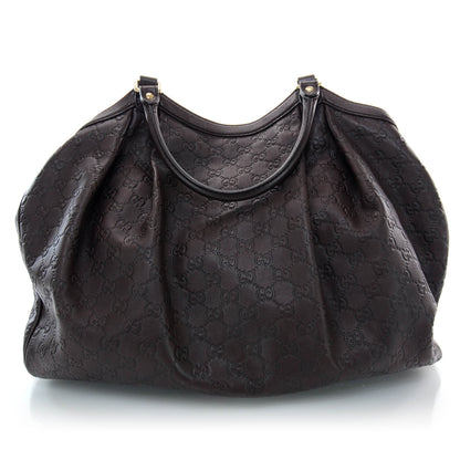 Gucci Guccissima Signature Large Sukey Tote Chocolate 3 of 7