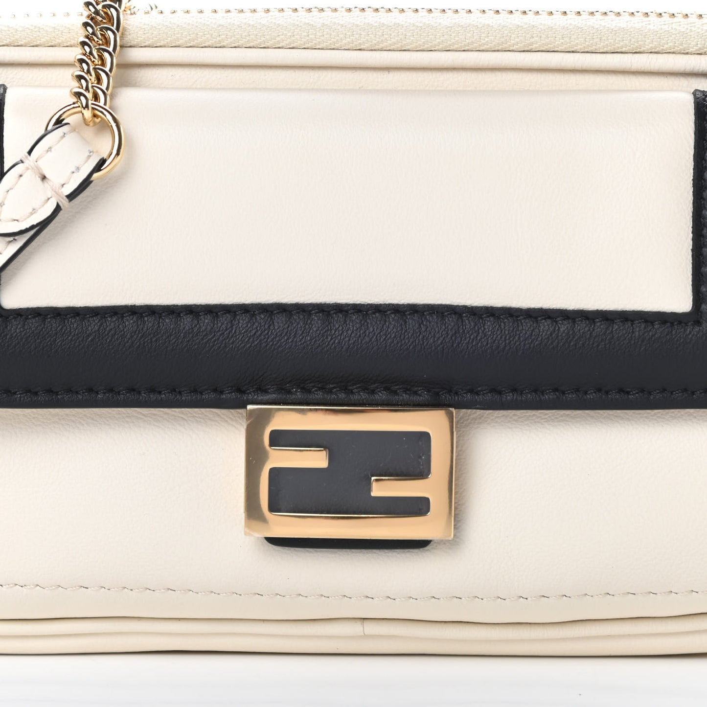 Vitello Grace Matte Bi-Color Easy Baguette Uovo Black