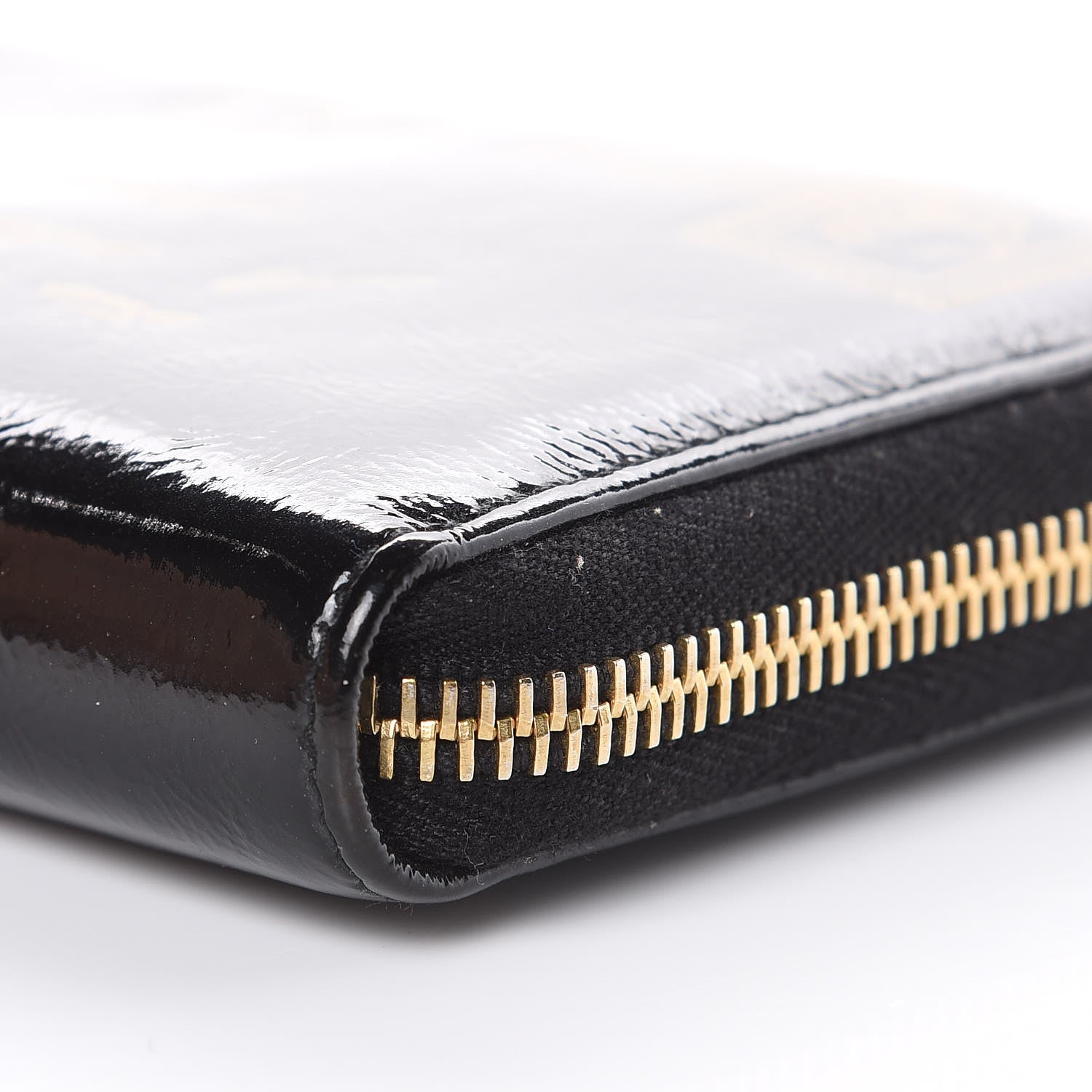 Saint Laurent Patent Y Mail Zip Around Wallet Black 8 of 12