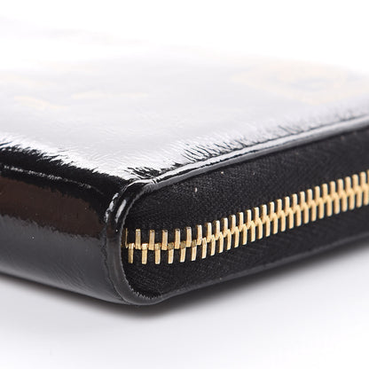 Saint Laurent Patent Y Mail Zip Around Wallet Black 8 of 12