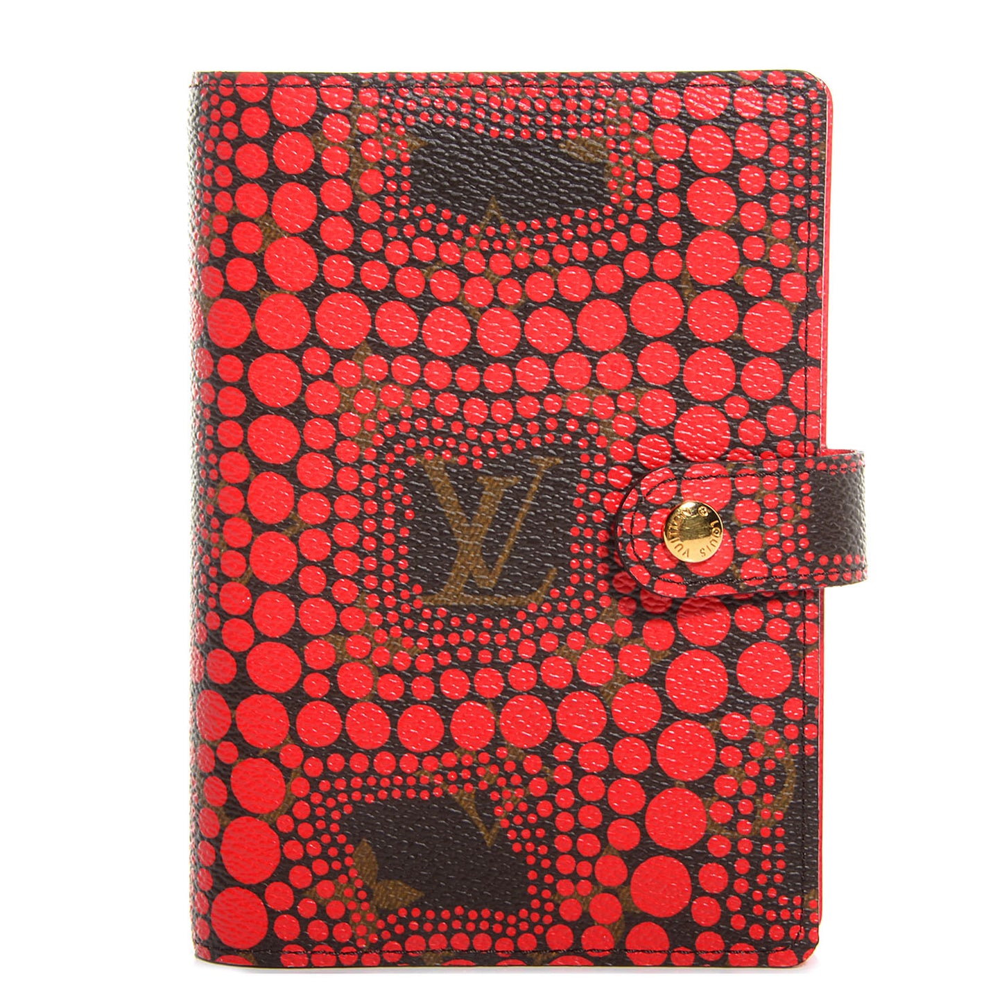 Monogram Kusama Town Small Ring Agenda Cover Red